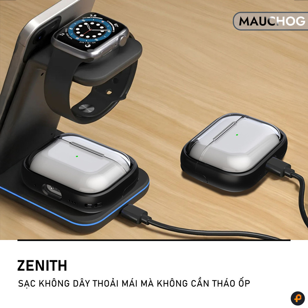 Ốp Trong Suốt Có Khóa Cài Chắc Chắn Kèm Móc Treo Cho Airpods Pro 3 2 Airpods 4