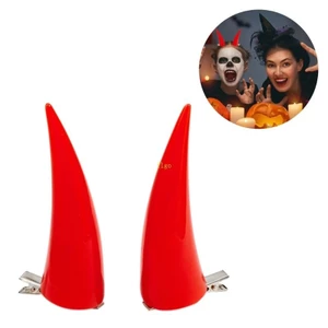 Flgo Flat Kẹp Tóc Anime Quỷ Halloween Mũ Bunches Kẹp Thanh Lịch Anime Điện Kẹp Tóc Ảnh Đạo Cụ