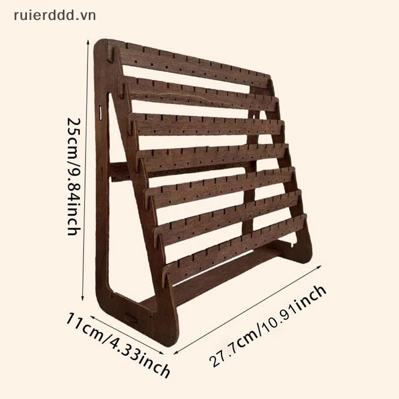 # ruierdd # Giá đỡ bông tai bằng gỗ nhiều lớp Giá đỡ đồ trang sức dung lượng cao Giá trưng bày cho gia đình Phòng khách Phòng ngủ Máy tính để bàn.