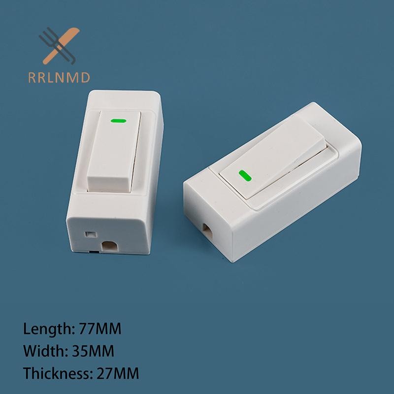 RRLNMD 1 Gang 2 Chiều Gắn Bề Mặt Nút Nhấn Công Tắc Dây Treo Lắp Đặt Đầu Giường Bật / Tắt Bảng Điều Khiển Đèn Tường Công Tắc MỚI
