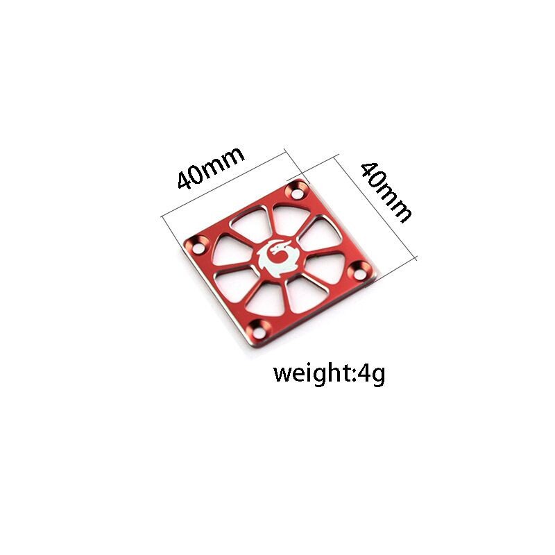 Nắp quạt làm mát động cơ bằng hợp kim nhôm 40 * 40mm cho động cơ ô tô RC ESC Quạt làm mát Vỏ bảo vệ
