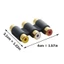 Khớp nối BTM Nữ sang Nữ 3RCA Đầu nối mạ vàng cho Video âm thanh đáng tin cậy