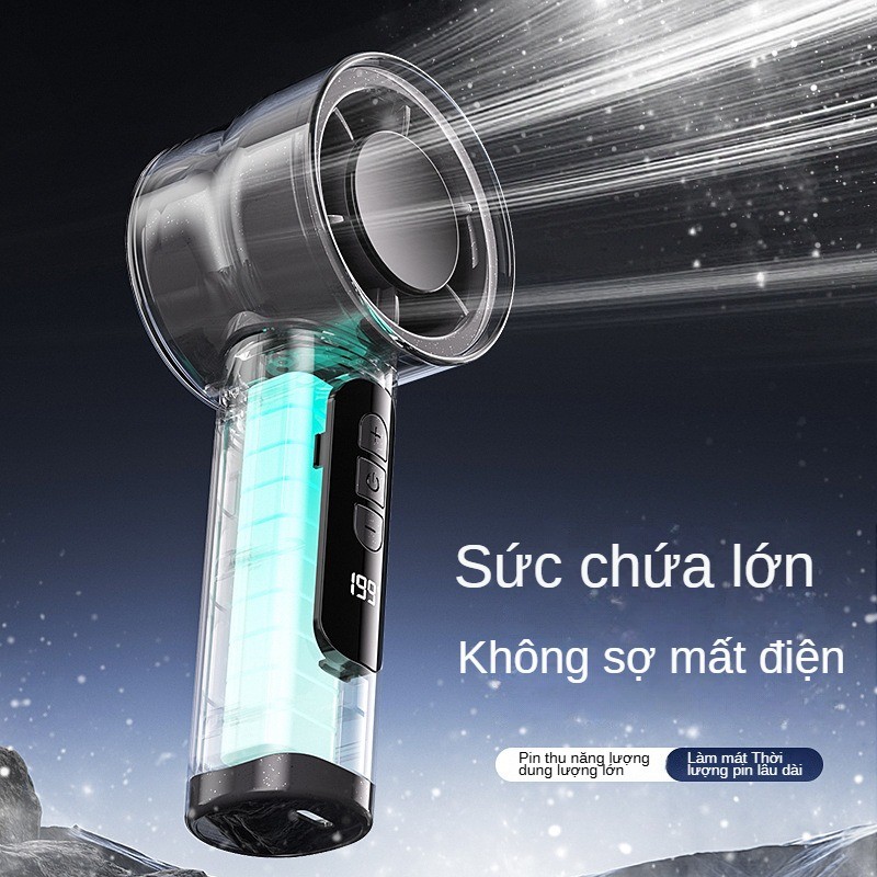 Quạt Nhỏ USB Gió Lớn Quạt Nhỏ Tốc Độ Cao Yên Tĩnh Ký Túc Xá Sinh Viên Mini Cầm Tay Sạc Di Động