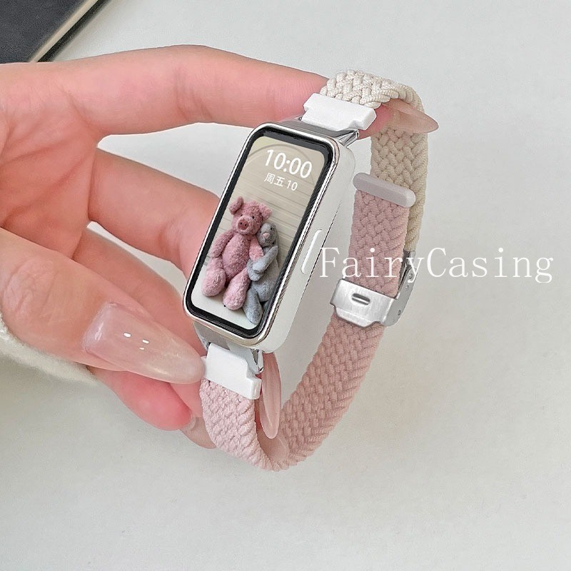 Dây đeo vòng Nylon cho Huawei Band 11 Pro 10 9 8 7 6 Pro Vòng đeo tay thoáng khí cho Huawei Honor Band 9 Phụ kiện dây đeo cổ tay