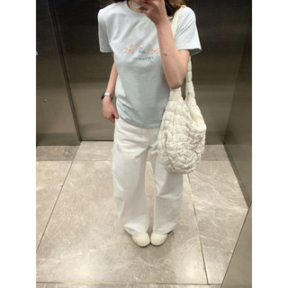 áo baby tee ôm body xanh biển mùa hè kiểu dáng cute hàn quốc đẹp áo phông nữ cotton 100% Eleclassm