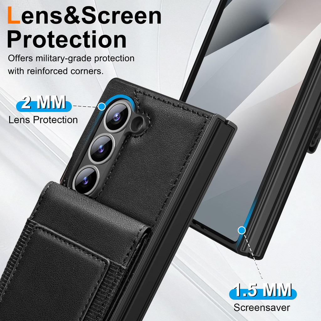 Ví Thẻ Solt Giá Đỡ Đứng Ốp Lưng Điện Thoại Samsung Galaxy Z Fold 7 6 5 4 3 Fold7 Fold6 Fold5 Fold4 Fold3 5G Thép Phim Bảo Vệ Thả