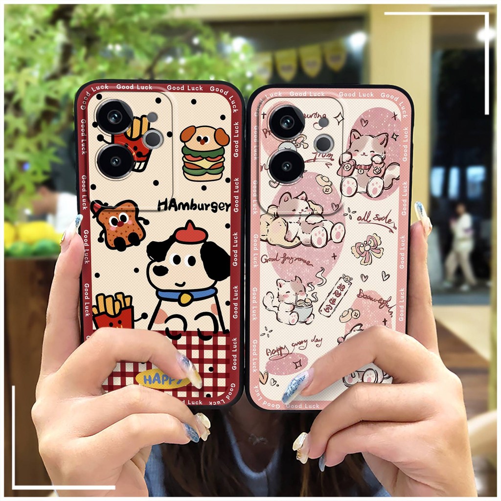 Ốp lưng Realme GT6 Trung Quốc TPU bọc toàn bộ, chống va đập, chống thấm nước, chống bụi, thiết kế hoạt hình, silicon chống sốc
