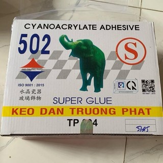 Hộp 50 chai keo dán 502 S Trường Phát, keo dán sắt kết dính nhanh, tiện lợi, keo con voi