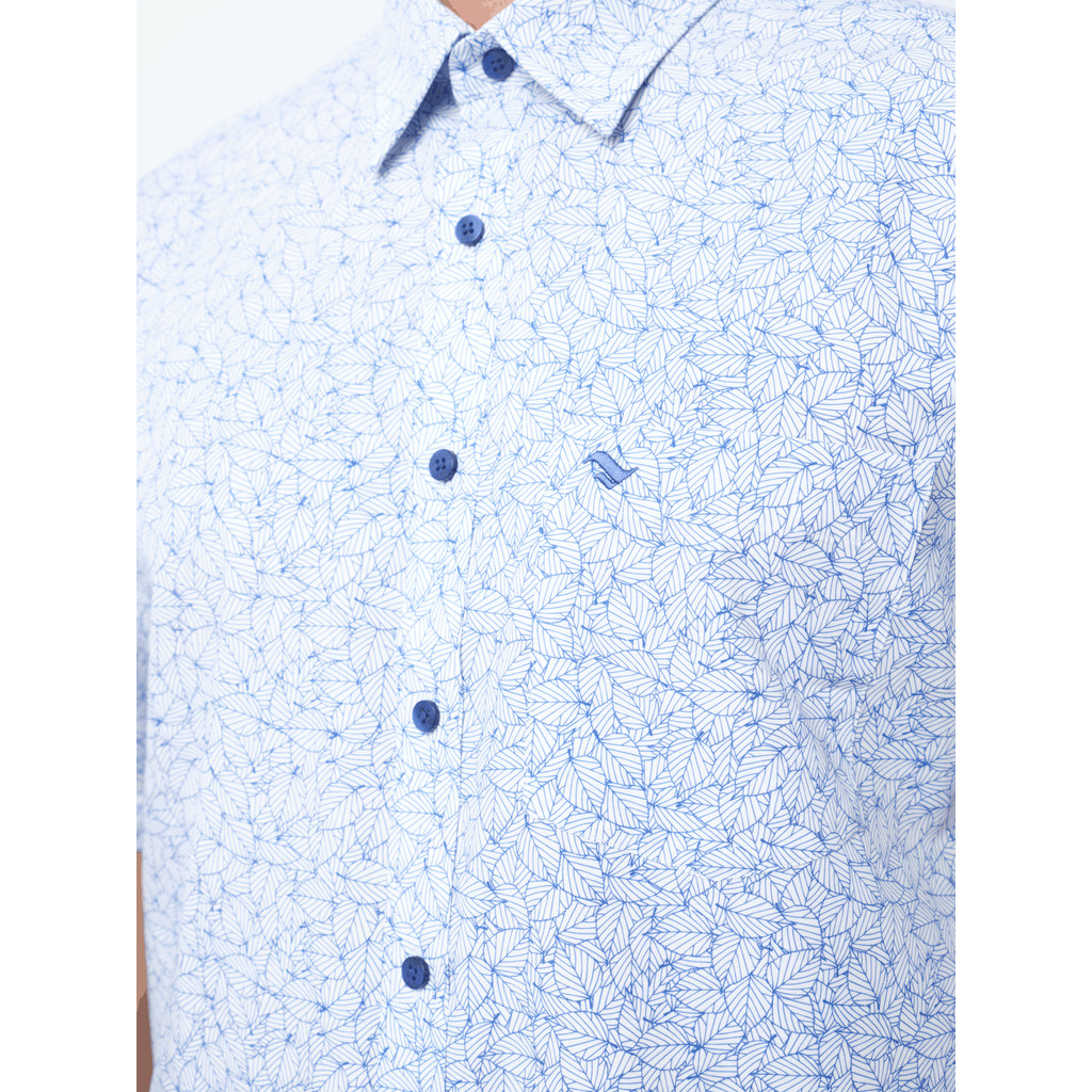 Sơ mi tay ngắn lai ngang VIETTIEN SMART CASUAL vải Bamboo phom REGULAR VT00000382