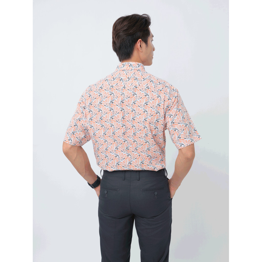 Sơ mi tay ngắn lai ngang VIETTIEN SMART CASUAL vải Nano phom REGULAR VT00000387