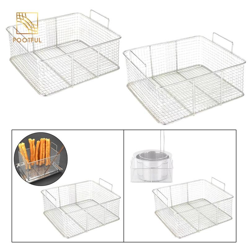 Giỏ đựng nước chiên vuông Giỏ thoát dầu chiên dày Nhà bếp