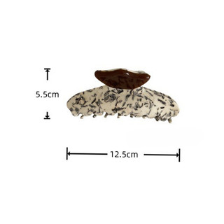 Kovoi / Phong Cách Hàn Quốc Nhiều Màu Sắc Sọc Acetate Khâu Lấy Kẹp Tính Khí Đầu Lưng Kẹp Tóc Tính Khí Rùa Vỏ Cá Mập Kẹp