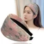Băng đô rộng BORAGETE, Băng đô ren chống trượt hoa, Băng đô lông rộng thời trang có răng đơn giản hàng ngày