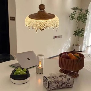 AIMI Đèn chùm pha lê Retro Trang trí nội thất LED Acrylic Phòng ngủ Đèn đầu giường Phòng ăn Đèn nhà bếp Thanh treo đèn
