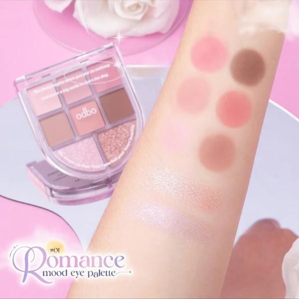 Bảng Phấn Mắt ODBO OD2023 8 Ô Cửa Sổ Romance Mood Palette  Mịn Lì, Dễ Tán