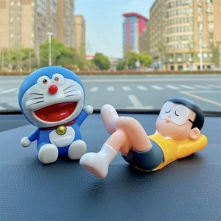 Trang trí Doraemon, xe điện, xe máy, búp bê vẫy tay, trang trí xe máy, xe ngủ nhỏ, phụ kiện nhỏ, pin Nobita