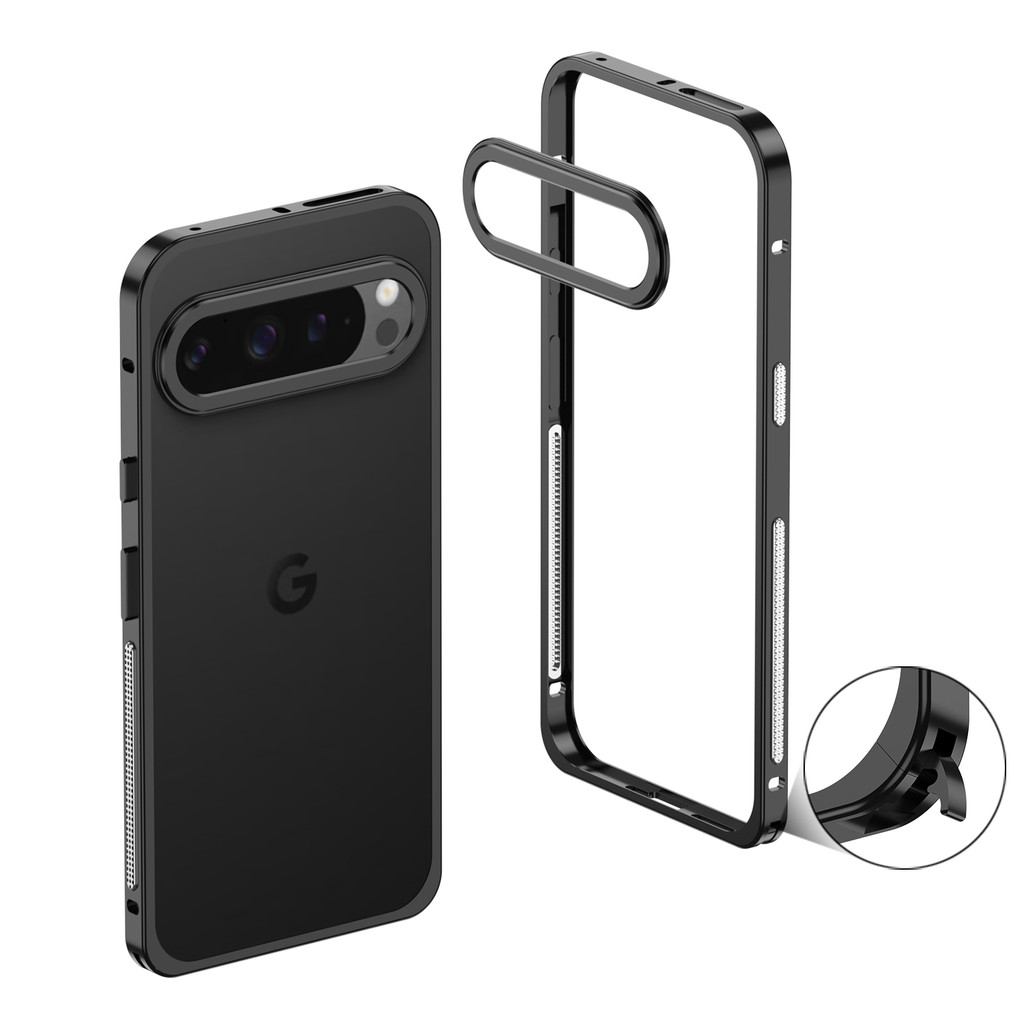 Dành Cho Google Pixel 8 9 10 Pro XL 9A 9pro Khung Hợp Kim Nhôm Hàng Không Ốp Lưng Điện Thoại Ống Kính Kim Loại Tản Nhiệt Vỏ Chống Sốc