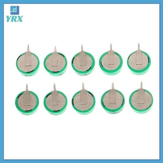 YRX 10 Chiếc 1.2V 40mAh Ni-MH Có Chân Hàn Cho Hẹn Giờ Đồ Chơi Đồng Hồ Máy Trợ Thính Thiết Bị Năng Lượng Mặt Trời Nút Đồng Xu Cell.