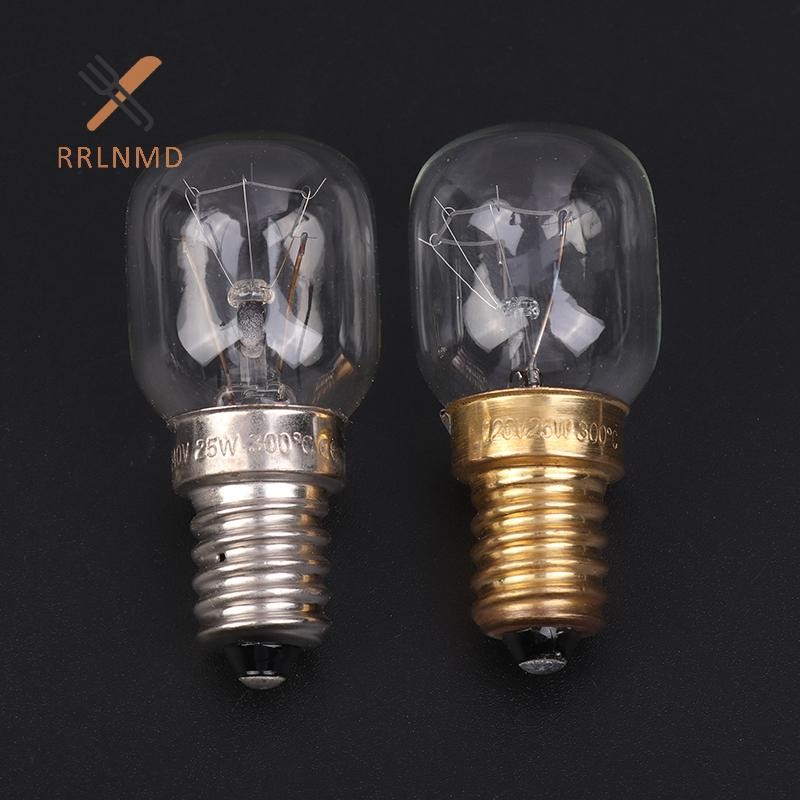 RRLNMD Bóng Đèn Nhiệt Độ Cao 120 / 220V 15W 25W E14 300 Độ T22 Lò Vi Sóng Bóng Đèn Hấp Bóng Đèn Muối Bóng Đèn MỚI