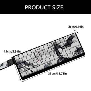 Charmantcc1 60% 68% Truyền thuyết về Keycaps theo chủ đề chusen PBT Bàn phím cơ in bên hông