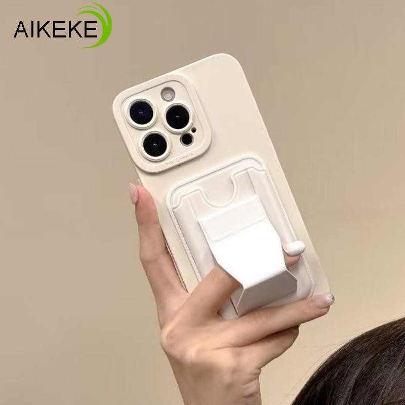 Ốp Điện Thoại Màu Trơn Đơn Giản Cho Redmi Note 14 13 12 11 Pro Plus 12 Turbo 12S 11S 10 Pro Max 10S 5G 4G Túi Đựng Thẻ Giá Đỡ Ốp Lưng Cặp Đôi Bảo Vệ Ống Kính Vỏ Mềm Chống Rơi
