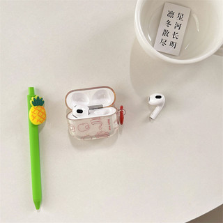 Line Fruit cho Airpods 1 / 2 3 Pro Pro Pro2 Airpod4 Bộ tai nghe Vỏ bảo vệ Bluetooth không dây Air Pods Pro 3 4 Vỏ bảo vệ tai nghe