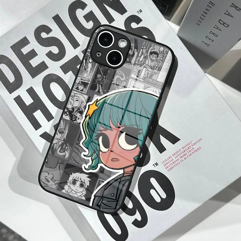 Ốp điện thoại BK-2 S-Scott Pilgrim Vỏ kính cường lực cho IPhone 17,15ProMAX 14 11 12 Pro 8 7 17,15 Plus 13 Pro MAX XR XS MINI Cover