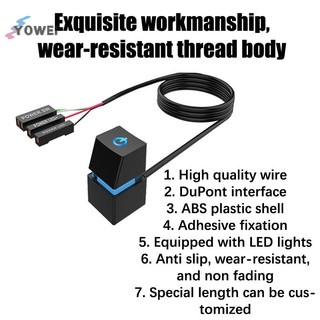 YOWEI PC LED PC Vỏ máy tính Nút ngoài Vỏ máy tính Bo mạch chủ Nút chìa khóa cơ Bo mạch chủ Nguồn khởi động bên ngoài VN