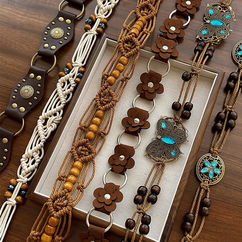 Thắt lưng bướm boho hoa phong cách Hàn Quốc