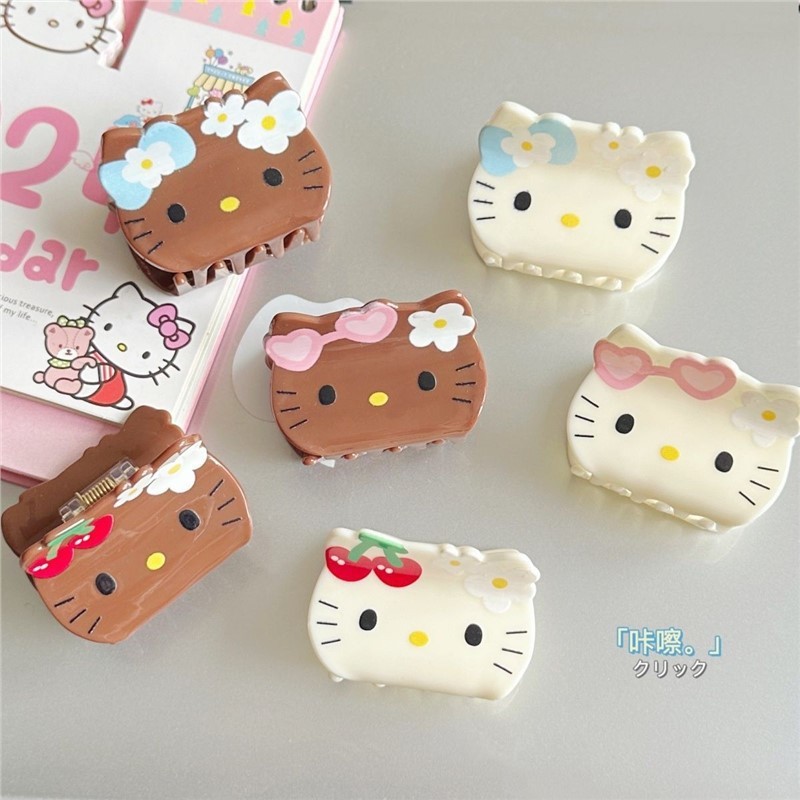 Dễ Thương Acrylic Động Vật Mini Hai Mặt Nhỏ Lấy Kẹp Acrylic Dễ Thương Ngọt Ngào Hoạt Hình Kẹp Tóc Nơ Phụ Kiện Tóc