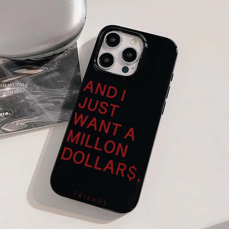 Ốp Điện Thoại Mềm Chữ Tiếng Anh Màu Đỏ Đơn Giản Cho iPhone 16 15 14 13 12 11 Pro Max 16E X XR XS Max 7 8 Plus SE2 Ốp Lưng Chống Sốc