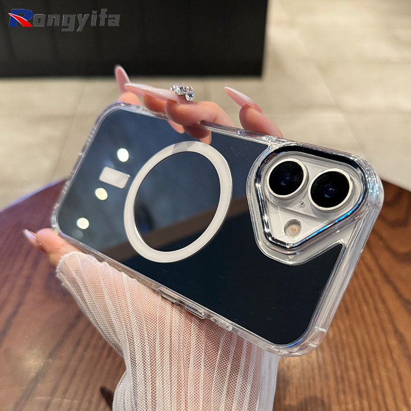 Ốp Từ Gương Cho Xiaomi 15 Ultra 14T Pro 14 13T 12T 12S 13 Ultra 12 Mi 11 11T 10T Pro Lite 12X Civi 4 Pro 3 2 1s Ốp lưng Sang Trọng Sạc Không Dây Ốp Lưng