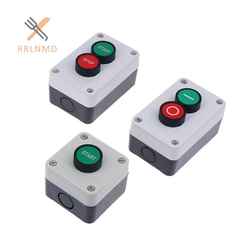 RRLNMD 1 Nút Dừng Khẩn Cấp Công Nghiệp Nút Điều Khiển Tay Cầm Hộp Có Biểu Tượng Mũi Tên CNC Bắt Đầu Dừng Tự Niêm Phong Nút Chống Thấm Nước Công Tắc MỚI