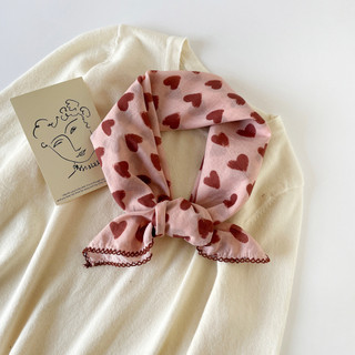 100% Cotton Nhỏ Vuông Khăn Retro Văn Học Nhỏ Khăn Lụa Nữ Xuân Hè Tươi Trang Trí Cổ Ấm Màu Đỏ Thời Trang Cổ Khăn In Hình Chống Nắng