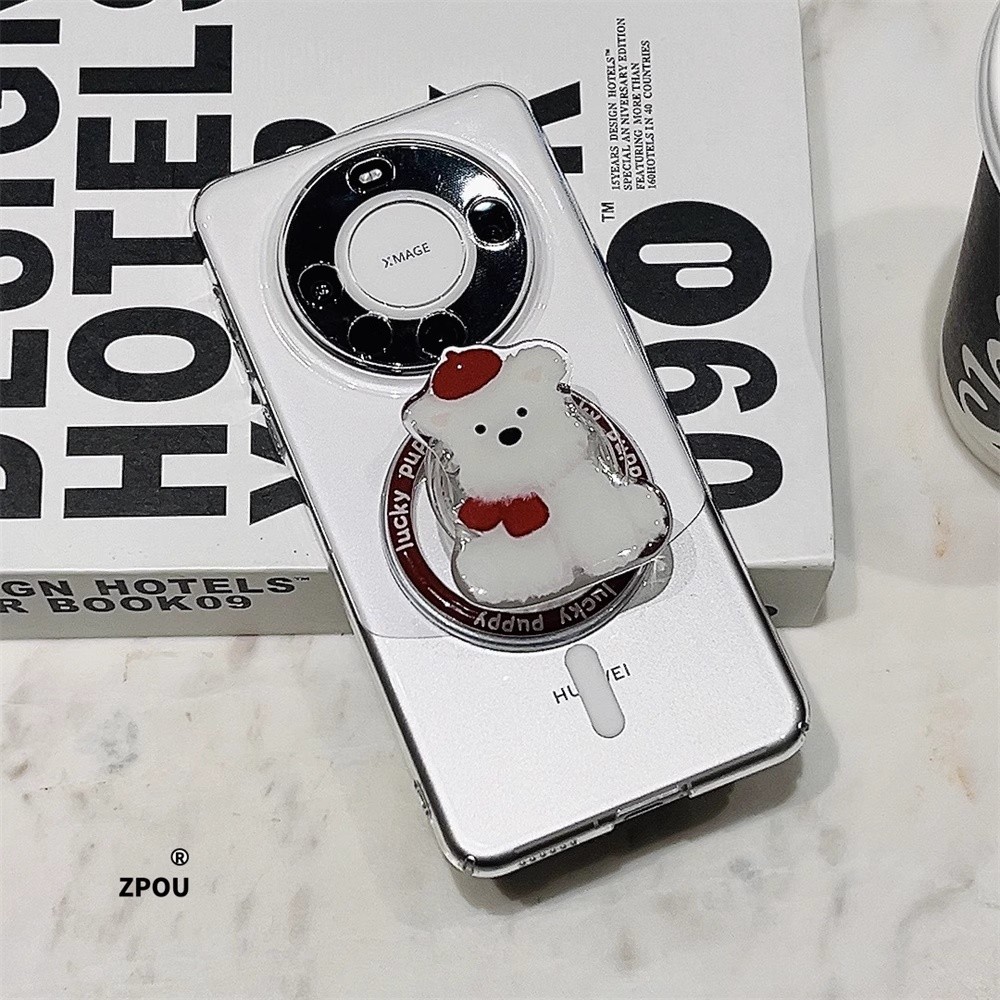 Hàn Quốc Hoạt Hình Dễ Thương Socket Magsafe Giá Đỡ Điện Thoại Từ Tính Cho IPhone 16 Pro Max Có Thể Gập Lại Ring Grip Co Giãn Để Bàn Đứng