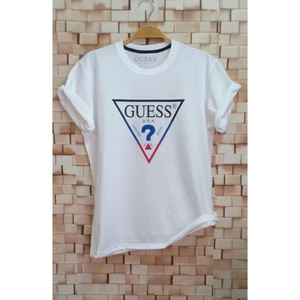 Bán Mới Nhất Guess Triangle Print 100% Cotton Cao Cấp Mềm Áo Thun Thể Thao Cao Cấp 610 0608
