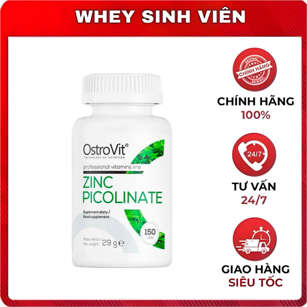 Complément Alimentaire OstroVit Zinc Picolinate - 180 Comprimés - Minéraux Purs