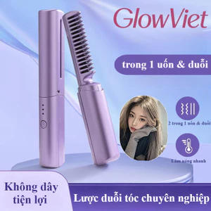 Lược điện làm thẳng tóc không dây dạng mini, Chống rối hư tổn, Sạc nhanh USB siêu tốc