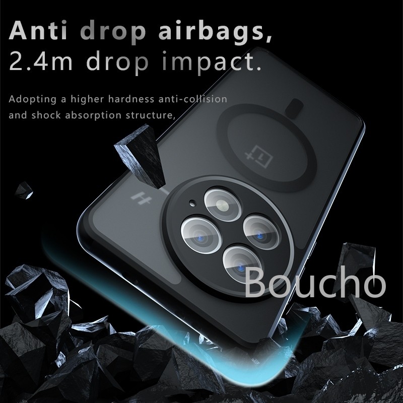 Ốp Lưng Cho Oneplus 11 12 12R ACE 2 2V 3 3V 5 Pro Nord 4 Matte Clear Từ Tính Sạc Không Dây Acrylic Armor Cover