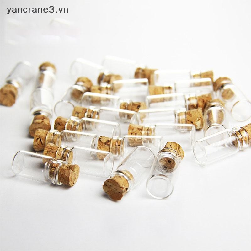 {YAN3} 10 Chai Thủy Tinh Có Nút Chai Trong Suốt Lọ Cưới Nhỏ {yancrane3.vn}