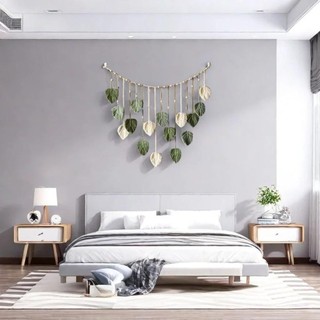 OUSXA Bohemian Treo Tường, Tua Rua Sợi Tự Nhiên Tấm Thảm Macrame, Phong Cách Bohemian 120x75cm Boho Treo Tường Nghệ Thuật Trang Trí Tường