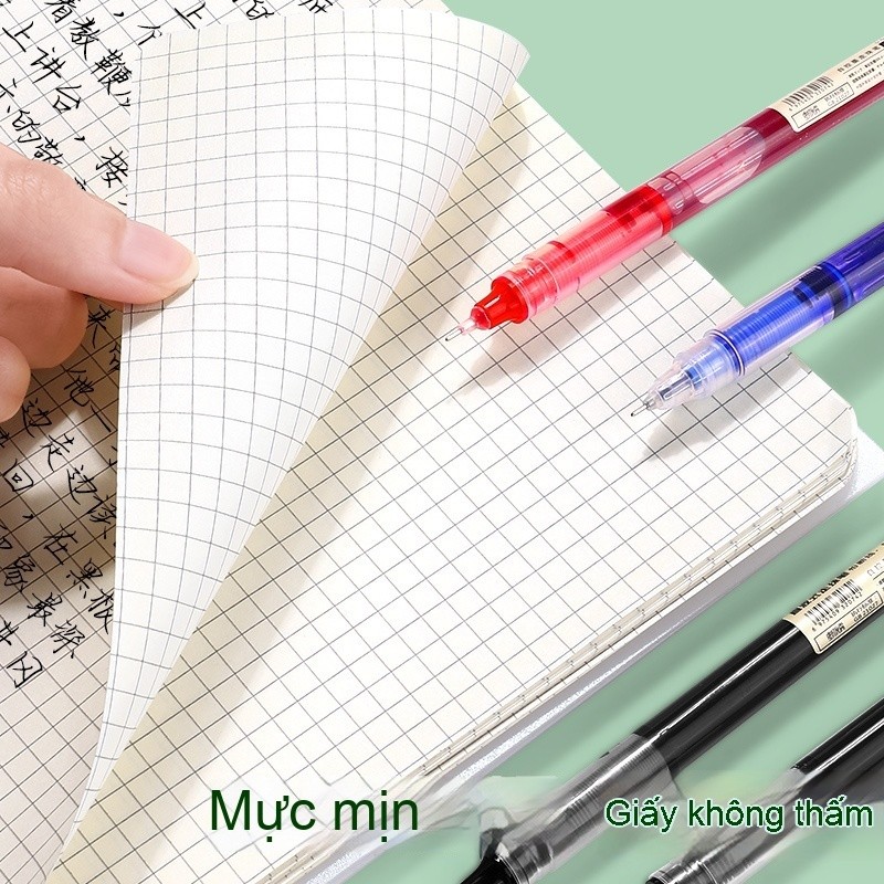 Bút Mực Gel 0.5mm 3 Màu Đen, Xanh, Đỏ - Bút Mực Nước Nét Chữ Đẹp, Mực Đều, Trơn Mượt Phù Hợp Văn Phòng, Học Sinh