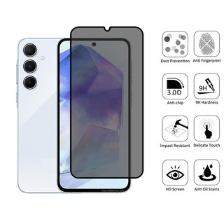 Kính cường lực chống gián điệp 2 trong 1 Bảo vệ màn hình riêng tư cho Samsung Galaxy A55 A35 A56 A36 A26 A16 A06 A05 A05S A54 4G 5G & Phim ống kính máy ảnh