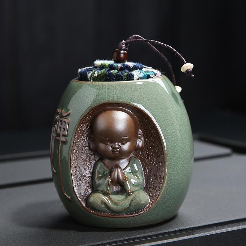 Trà Pet Little Monk Stoneware Đất Sét Tím Độc Đá Có Thể Nâng Cao Trà Pu 'er Nhỏ Trà Đen 5.30 Sáu Quý Ông Boutique Kín Có Thể