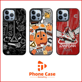 Ốp lưng gương Chainsaw Man Pochita cho iPhone 16 15 14 13 12 11 Pro Max X XSMax XR chống sốc