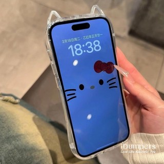 ibumpers Ốp Điện Thoại iPhone INS Thời Trang Mèo Dễ Thương Trong Suốt Ốp Lưng Hàn Quốc Ngôi Sao Cho iPhone 11 12 13 14 15 16 Pro Max