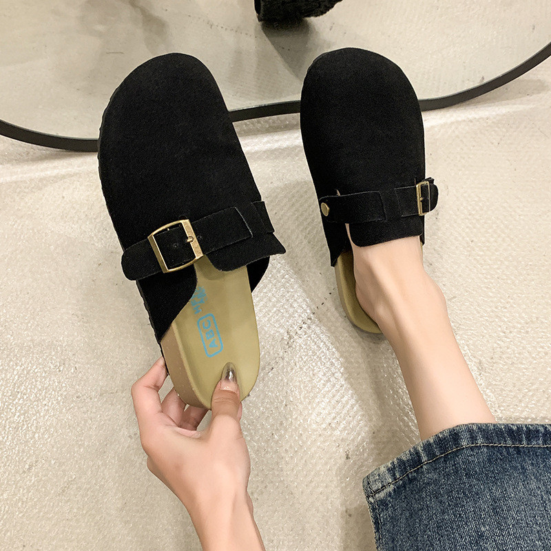 🔥Còn hàng🔥Dép đế bằng nữ,mũi tròn đế mềm,dép nữ thời trang（size35-42）