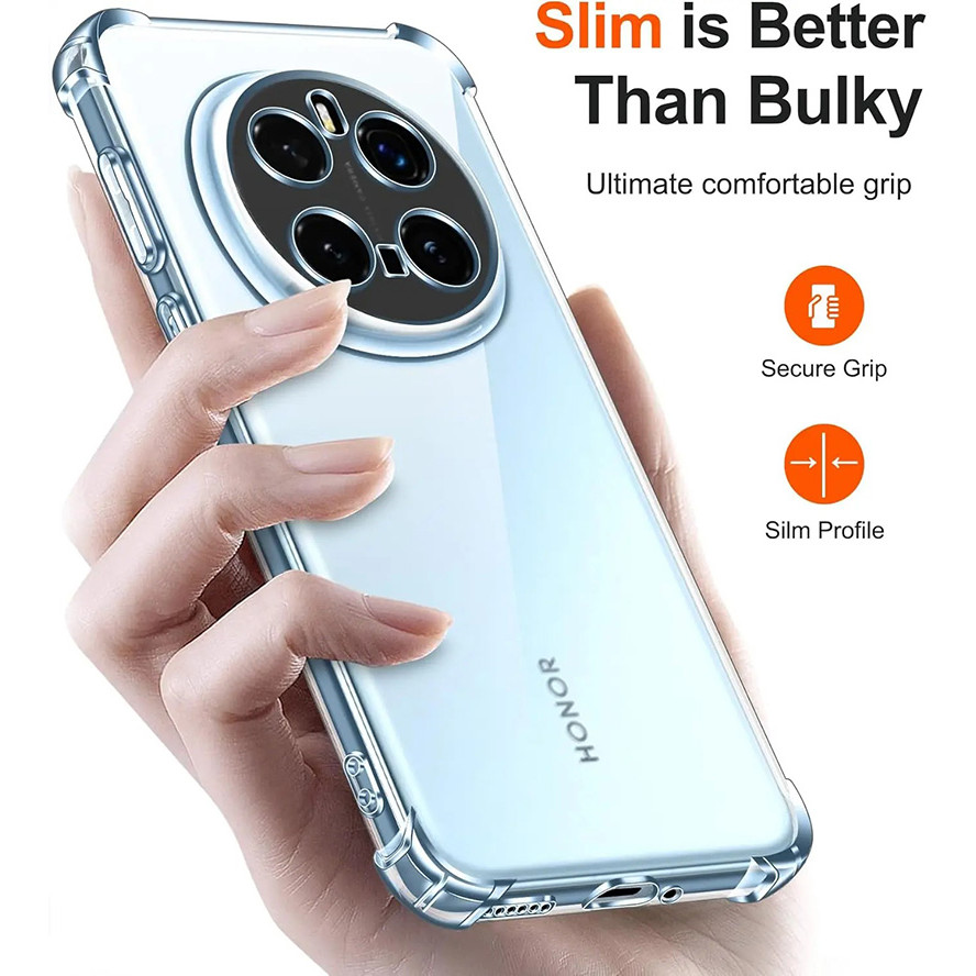 Dành Cho Honor Magic 7 Pro 6 5 4 Magic6 RSR Ốp Lưng Chống Sốc Mềm Trong Suốt Trong Suốt TPU Vỏ