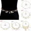 Dây đeo thắt lưng và dây chuyền cơ thể MONOSTYLE phong cách boho sao biển, chất liệu vỏ hợp kim giả, dành cho nữ
