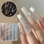 Dây chuyền hạt móng tay bằng silicon hoạt hình Khắc nơ Khuôn trang trí móng tay Thiết kế DIY Tấm dập lập thể Dụng cụ làm móng tay {VN}